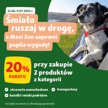 20% rabatu na kategorię podróże z pupilem