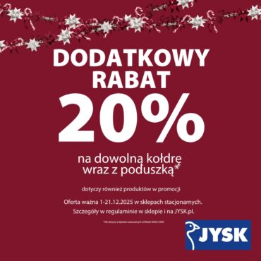 20% na kołdry z poduszką