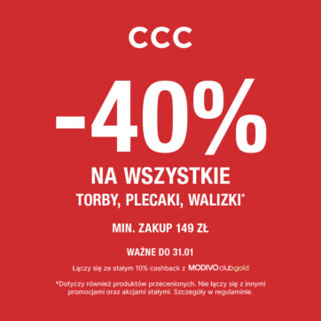 -40% na WSZYSTKIE TORBY, PLECAKI, WALIZKI