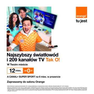 Najszybszy światłowód i 209 kanałów TV – Tak O!