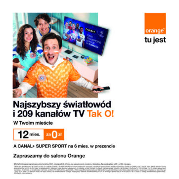 Najszybszy światłowód i 209 kanałów TV – Tak O!