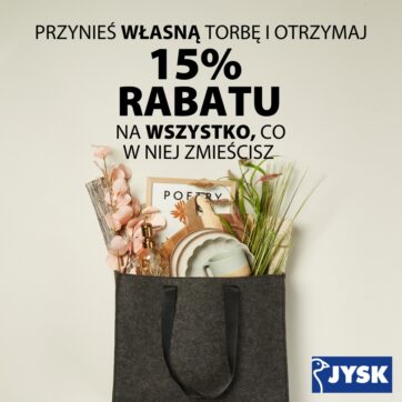15% na zakupy z własną torbą!