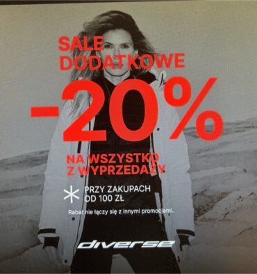 Dodatkowe 20% rabatu na produkty już przecenione