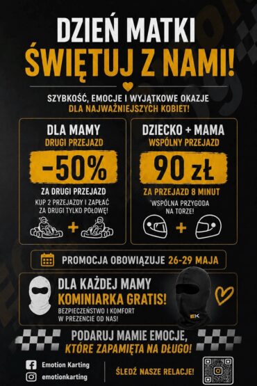 Dzień Matki na torze kartingowym.