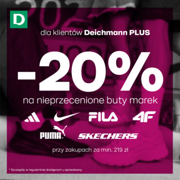 Rabat -20% nieprzecenione buty markowe przy zakupach za min. 219 zł