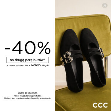 W CCC -40% na drugą parę butów!